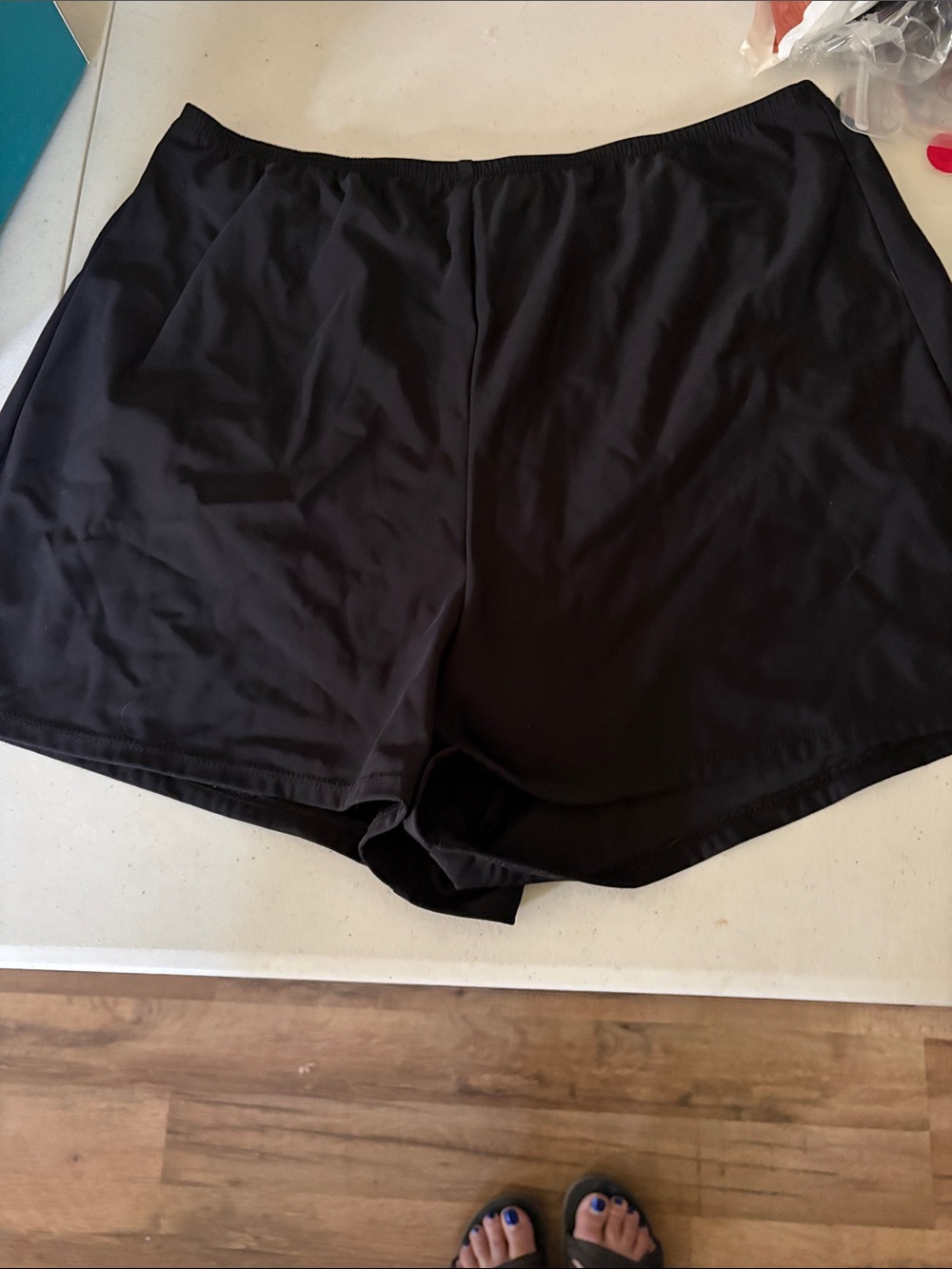 Women's Black Athletic Swim Shorts